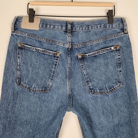 Everlane Size 29 Regular The Relaxed Straight Fit Organic Cotton Crop Jeans Blue - Picture 5 of 12